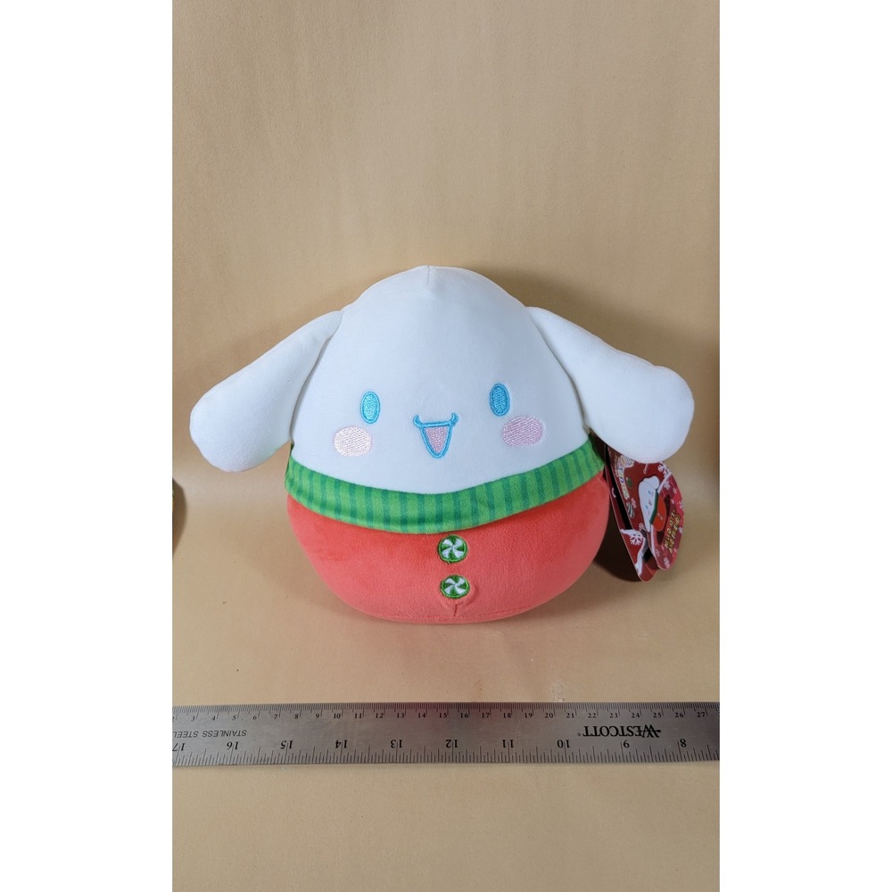 Squishmallows Sanrio Cinnamoroll Holiday Christmas Plush 8 Inch Peppermint Red